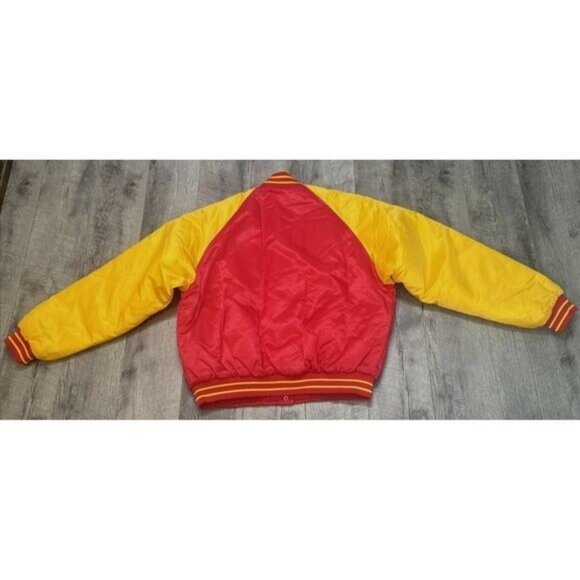 Vintage Atlanta‎ Varsity Jacket Mens XL Thick Padded Nylon Hip Hop Embroidered - Picture 3 of 15